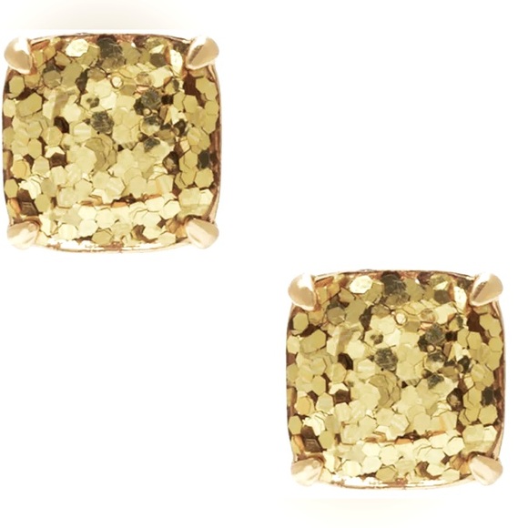 Kate Spade New York ♠️ sparkly yellow gold glitter earrings - Picture 5 of 8